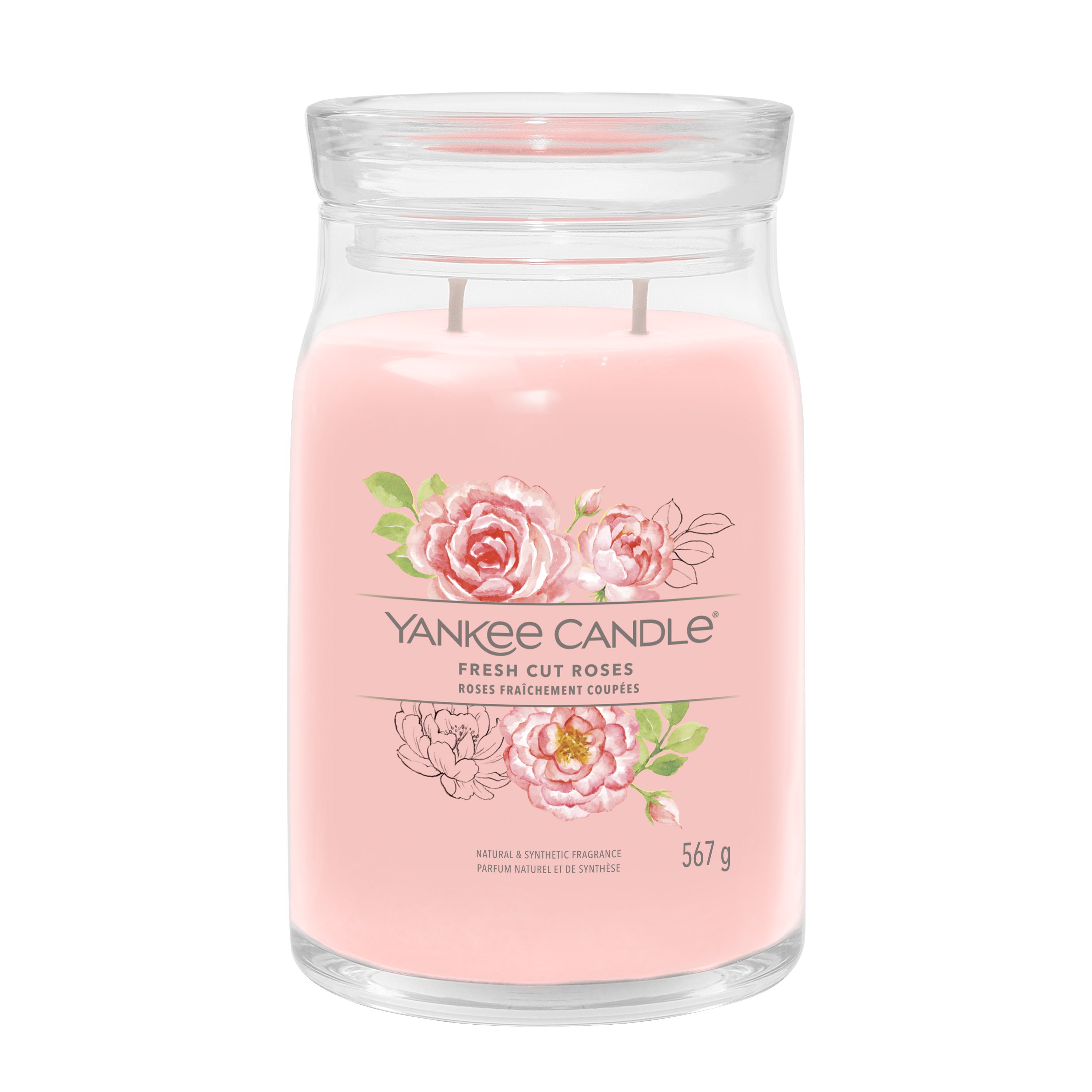 Rose scented shop candle